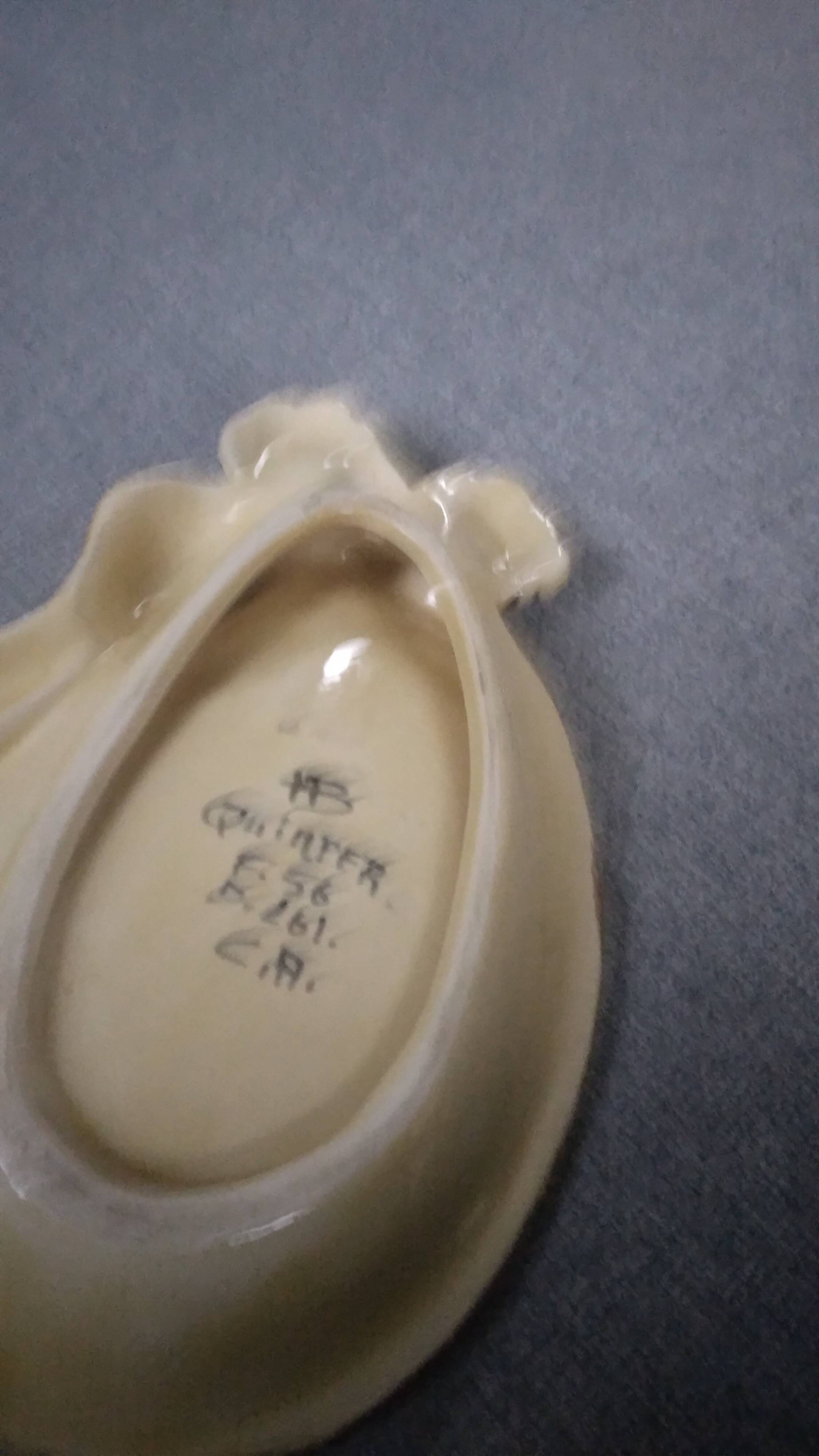 Butter dish in the shape of a biniou henriot quimper