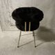 Chaise Pelfran en fausse fourrure, années 70