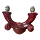 Art Deco burgundy red ceramic wall lamp
