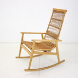 Mid-century rattan rocking chair, 1960's