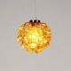 Small amber bubble glass pendant lights by Helena Tynell for Glashutte Limburg