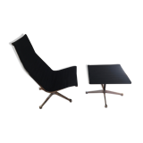 Ea116 lounger and its ottoman Ea125 Charles & Ray Eames for Herman Miller