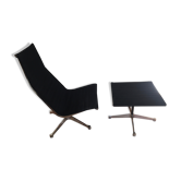 Ea116 lounger and its ottoman Ea125 Charles & Ray Eames for Herman Miller