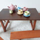 Table et chaises de poupée vintage, en bois, salon poupée Dejou
