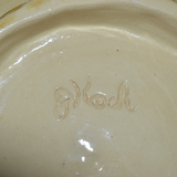 Bowl with decoration of lily signed KOCH - Provence, France - around 1970