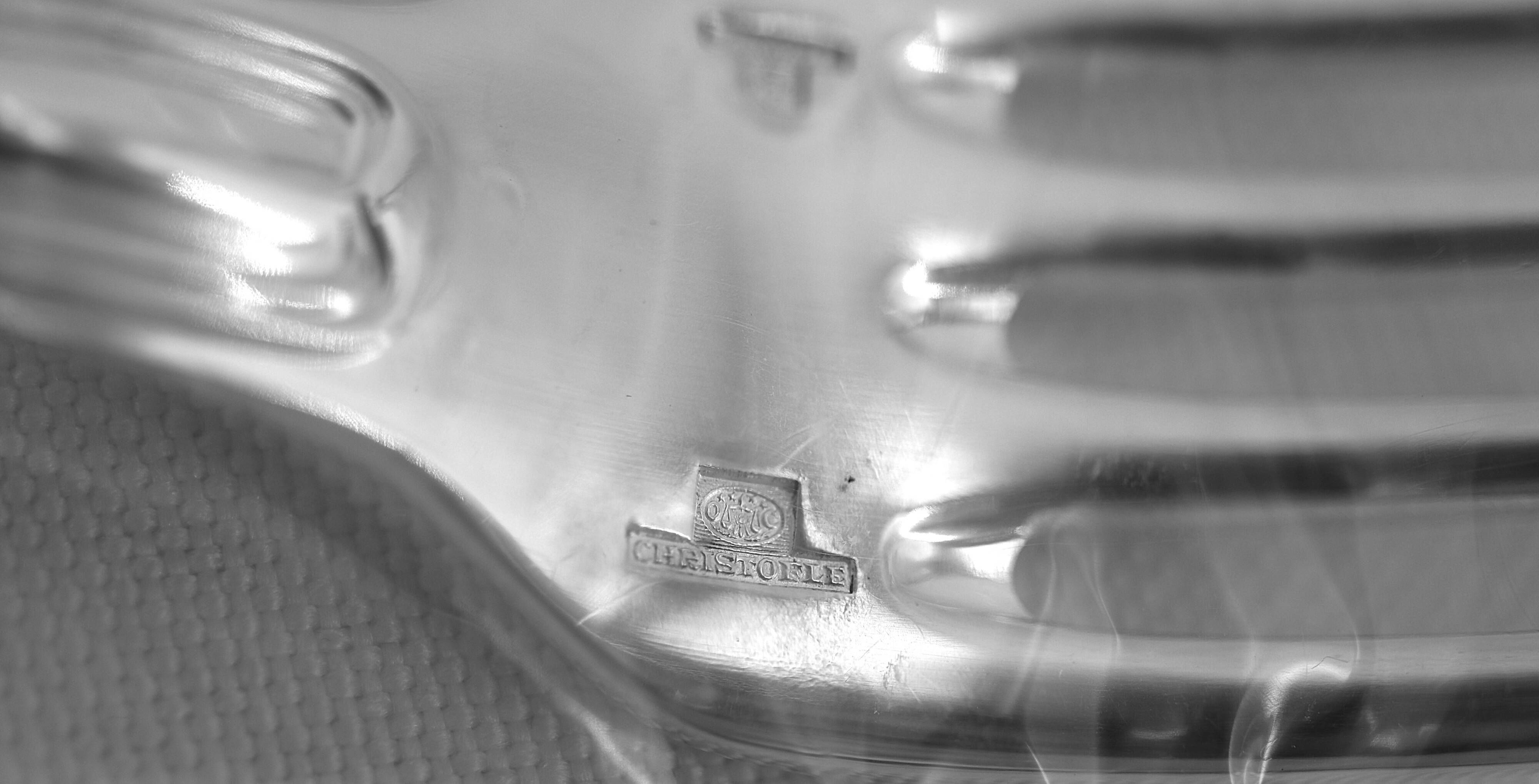 Christofle Port Royal 12 silver-plated table forks, new in blister packs.