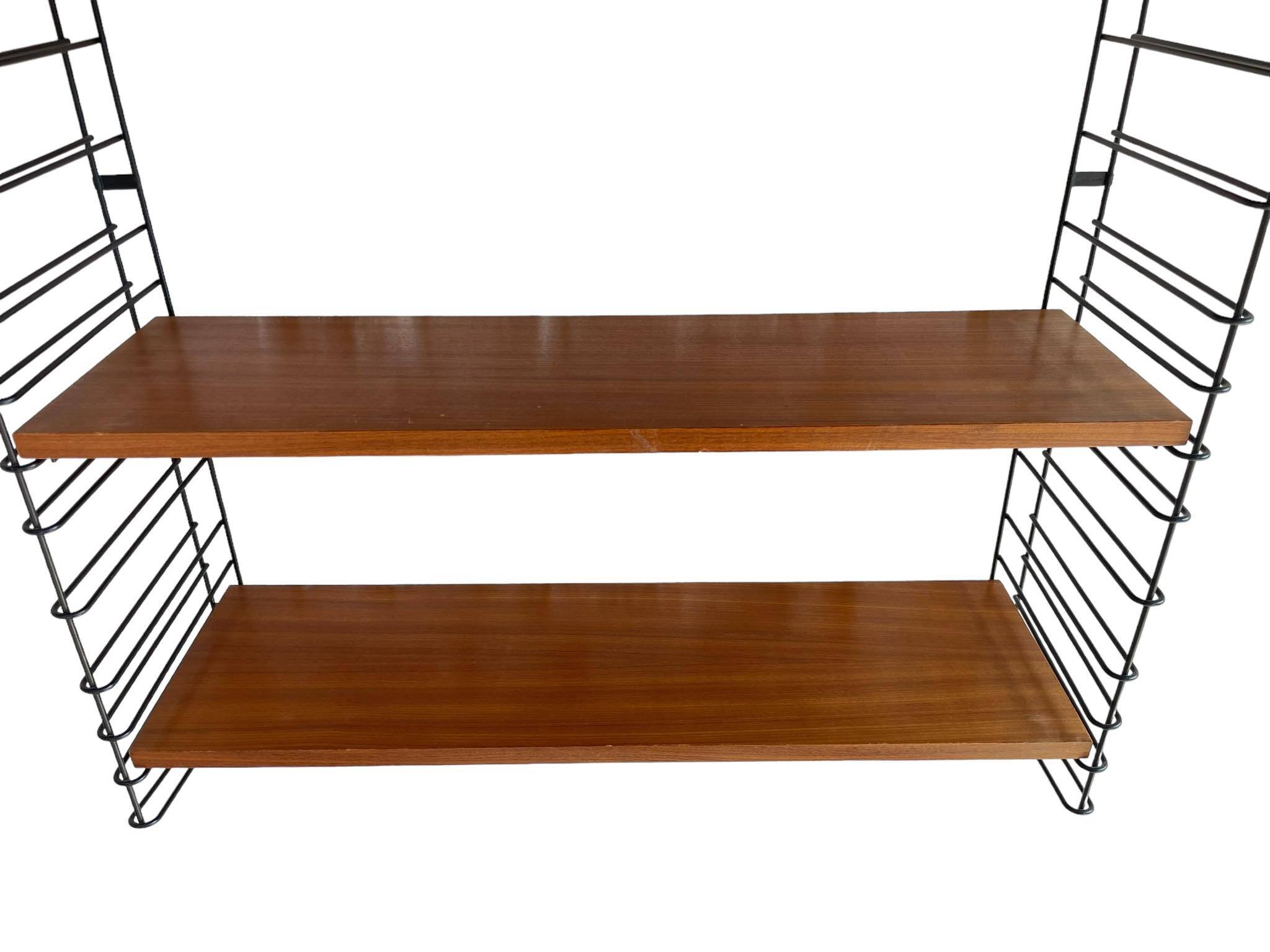 Scandinavian modular shelf Tomado Holland design metal and wood vintage 50's 60's