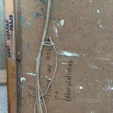 Mid Century Swedish Oil on Panel – “Lakerstationen” by L. Knut Norman