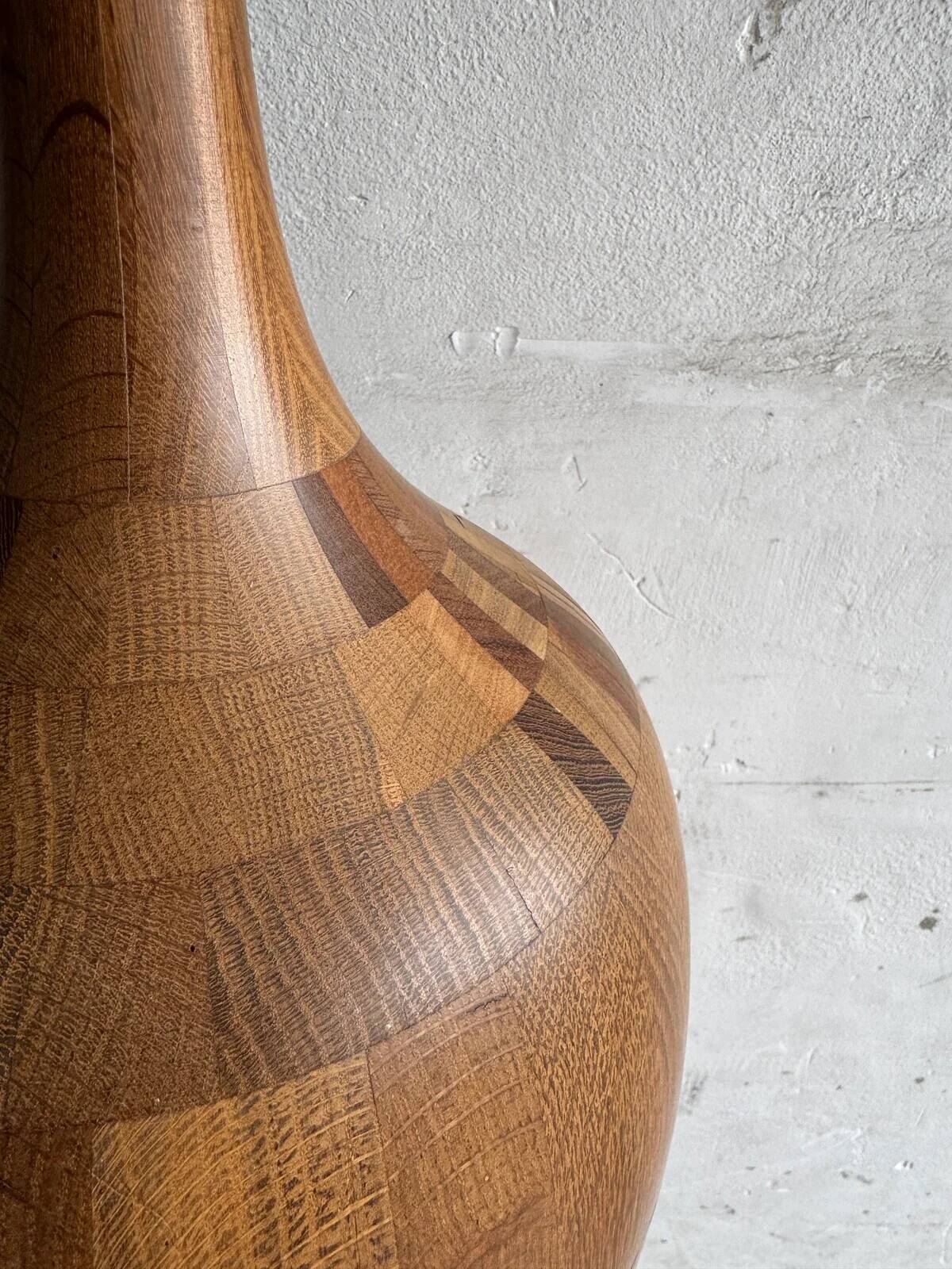 Sculptural wooden vase