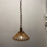 Rattan vintage Light Pendants Set of 2 1960’s