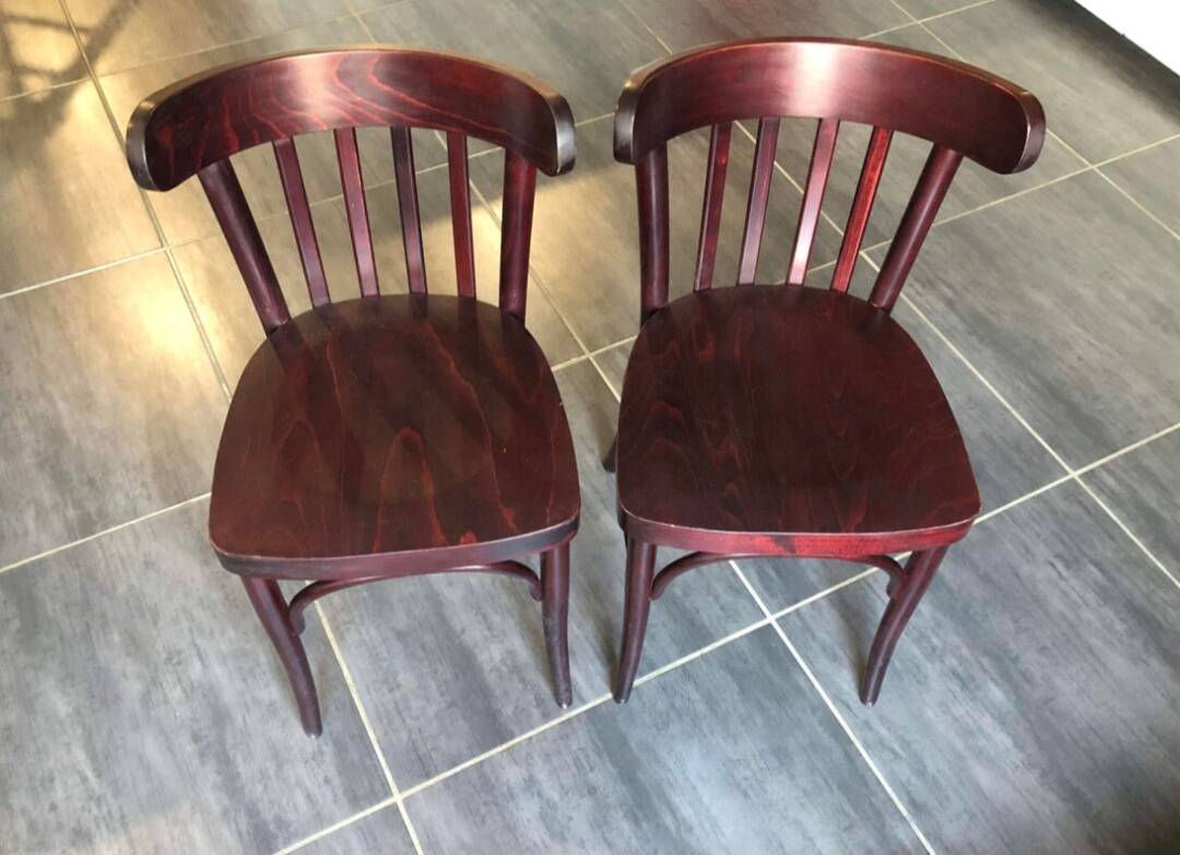 Pair of vintage bistro chairs