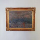 Oil painting - reproduction of Monet's Impression, rising sun