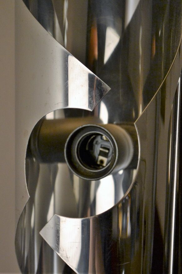 Vintage chrome lamp of the 1970s