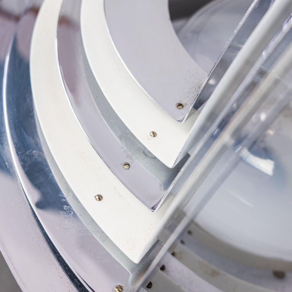 Metal round table lamp from the 70s vintage antique modern