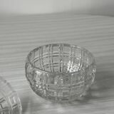 Chiseled crystal sugar bowl