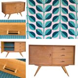 Vintage buffet compass feet 1950