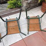 Suite of four school chairs 50/60 years