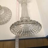 Pair of vintage glass candlesticks