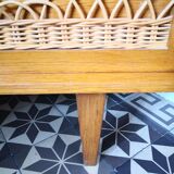 Vintage rattan cabinet