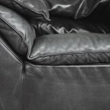 Grey Leather Danish Monza Armchairs by Jens Juul Eilersen for Niels Eilersen, 1970s, Set of 2