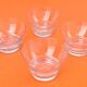 4 Champagne glasses from the 1930s with chiseled grape cluster decoration