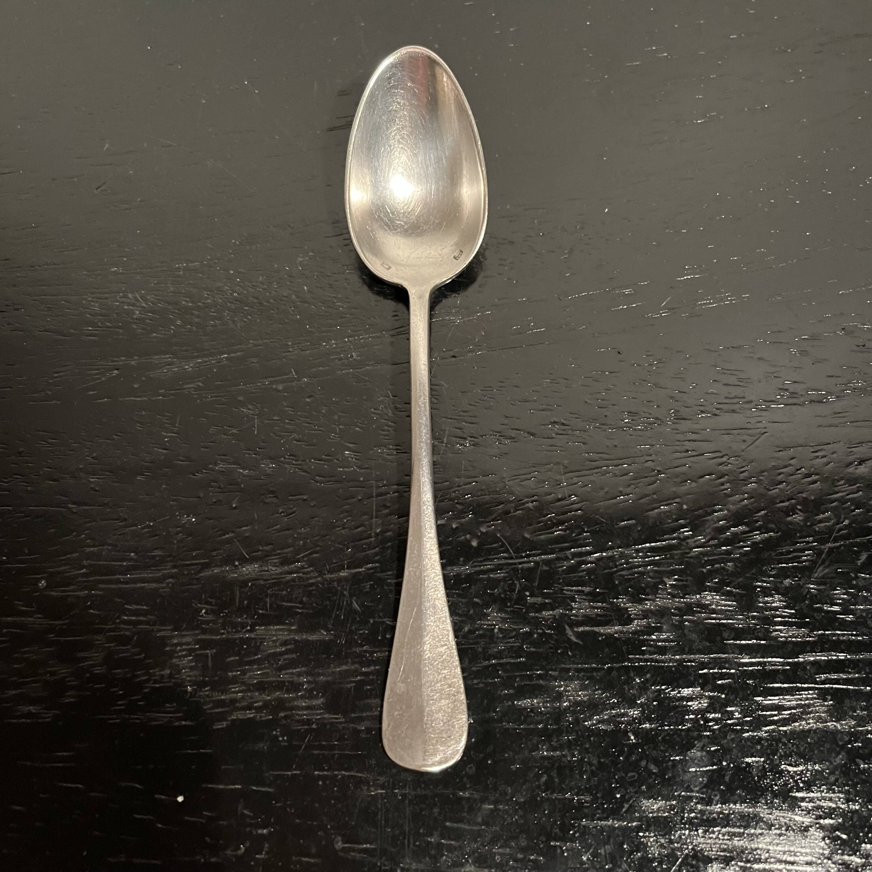 Small silver-plated metal spoons