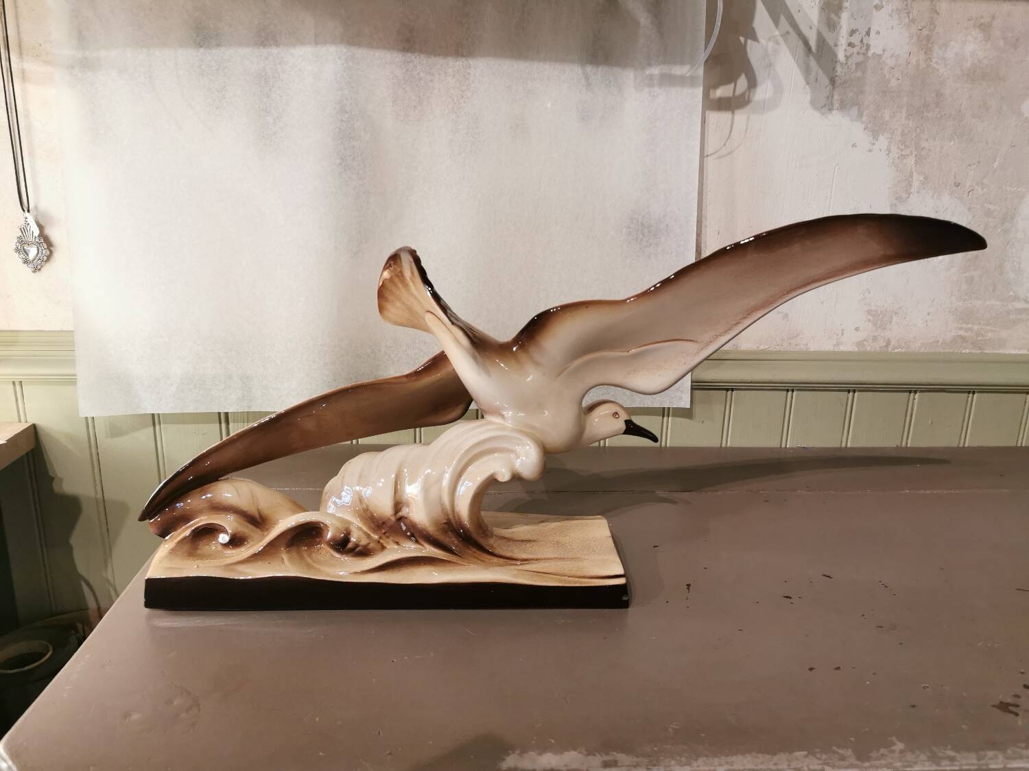 Art Deco Ceramic Bird