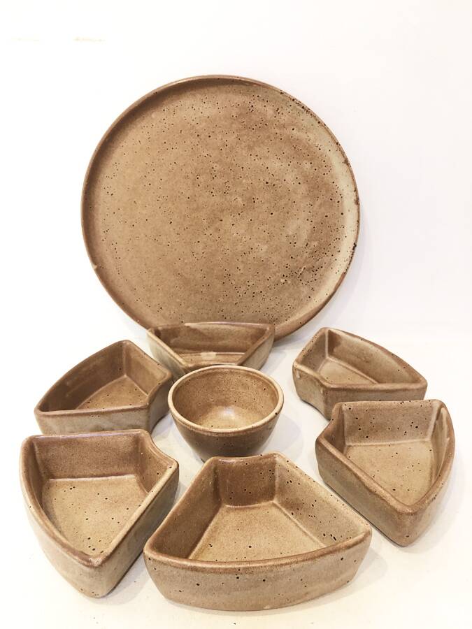 Stoneware aperitif service, 1970