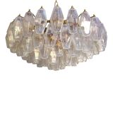 Murano glass and opalino chandelier