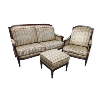 Fabric armchair and sofa set