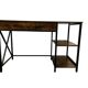 Vintage wooden console / desk with black frame
