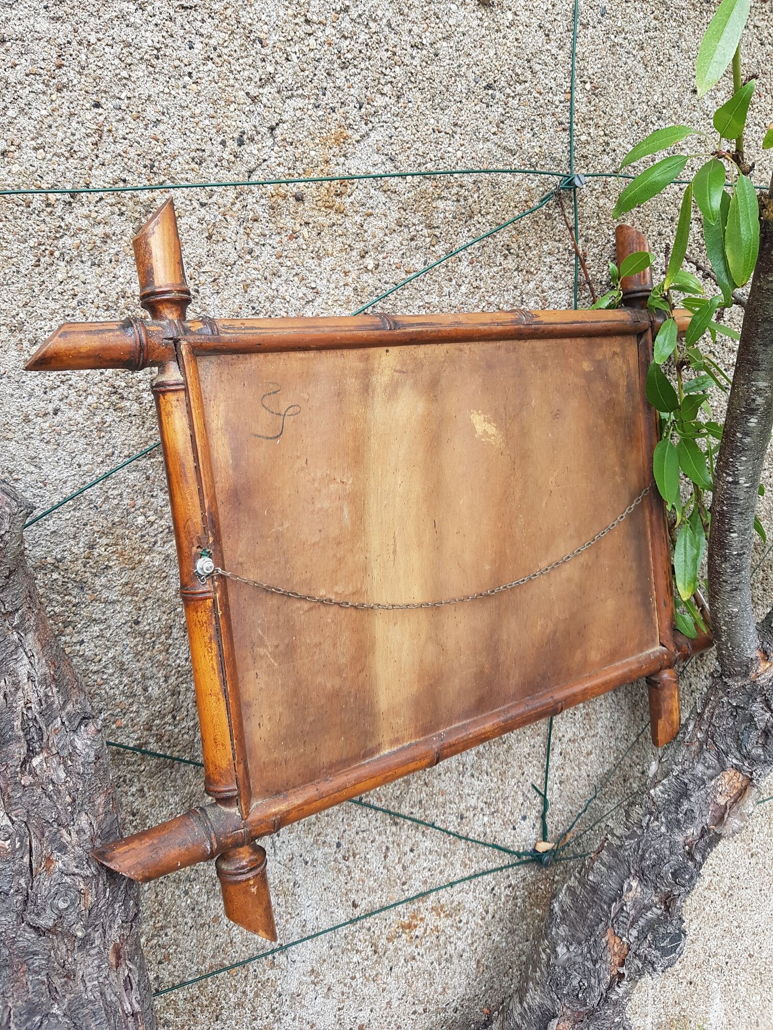 Mirror style bamboo period 1920 56x44cm