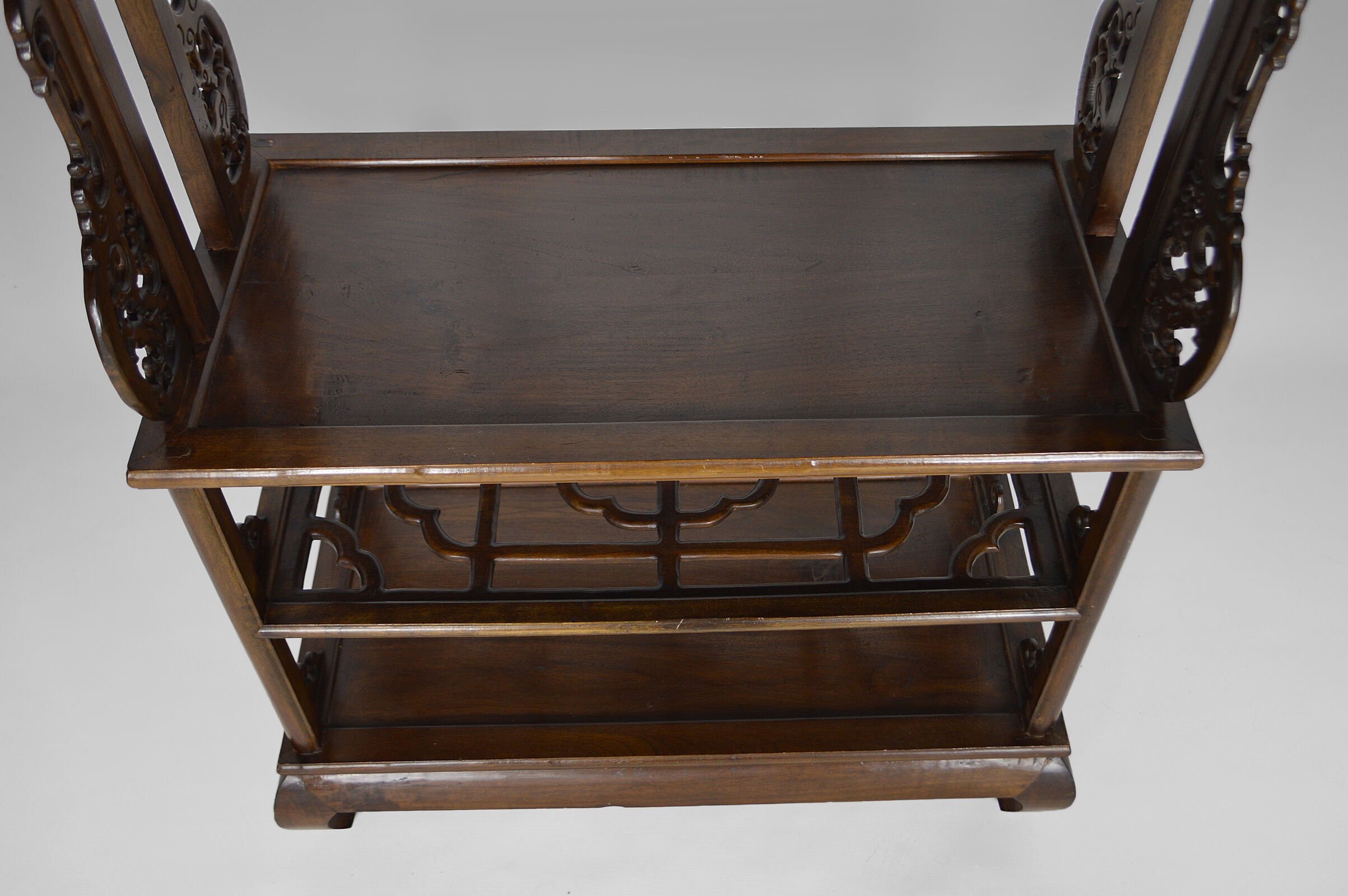 Wardrobe with Asian coat made of wood carved with dragons