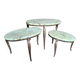 Marble nesting table with brass legs