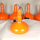 5 orange suspensions by Staff Germany 1970s