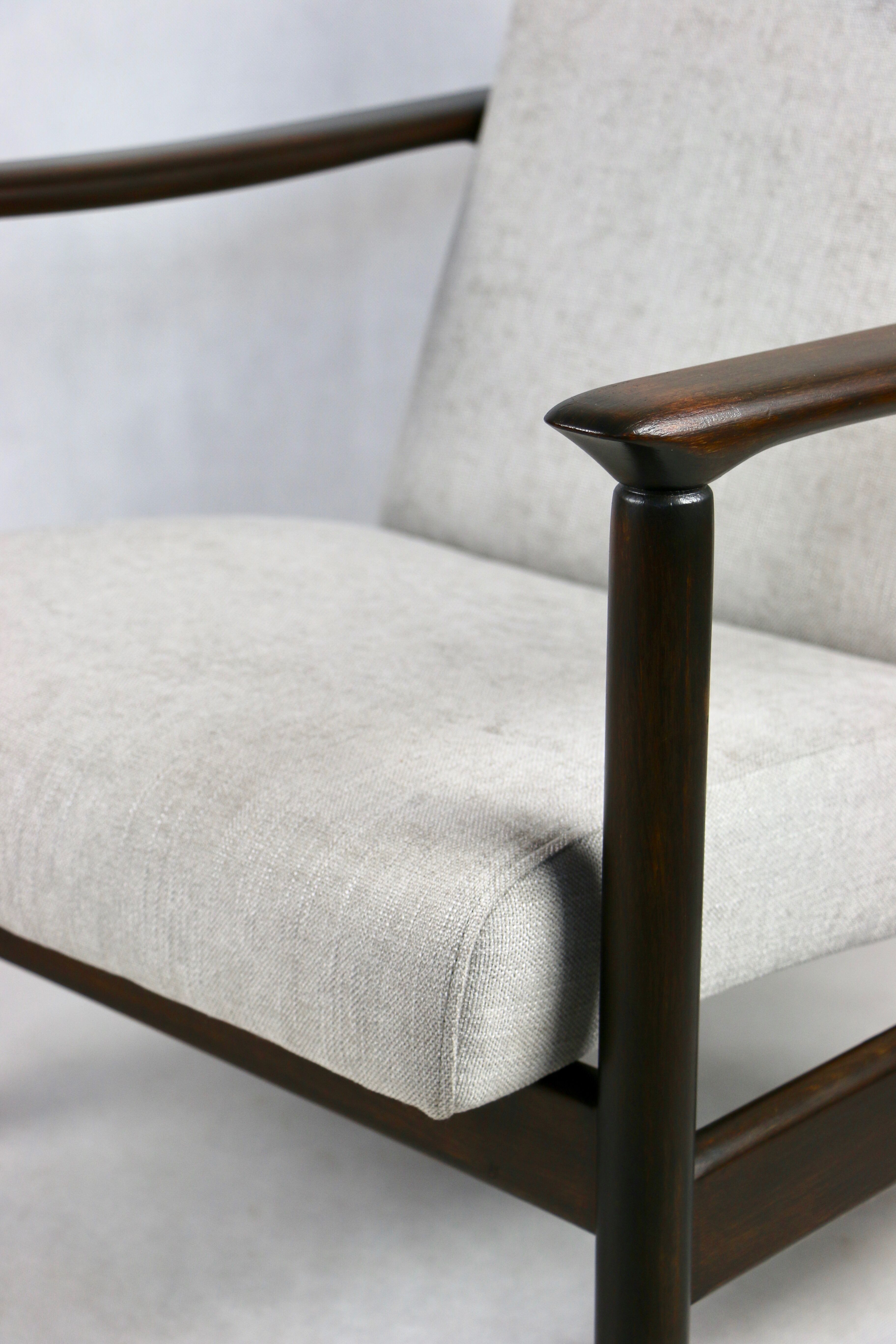 Light grey GFM-142 Chair by Edmund Homa, 1970s
