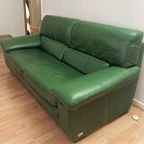 Canape cuir buffle vert 2 places