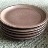 Series of 5 stoneware plates