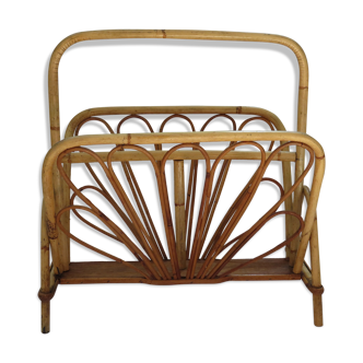 Magazine rack wicker of the 1960s