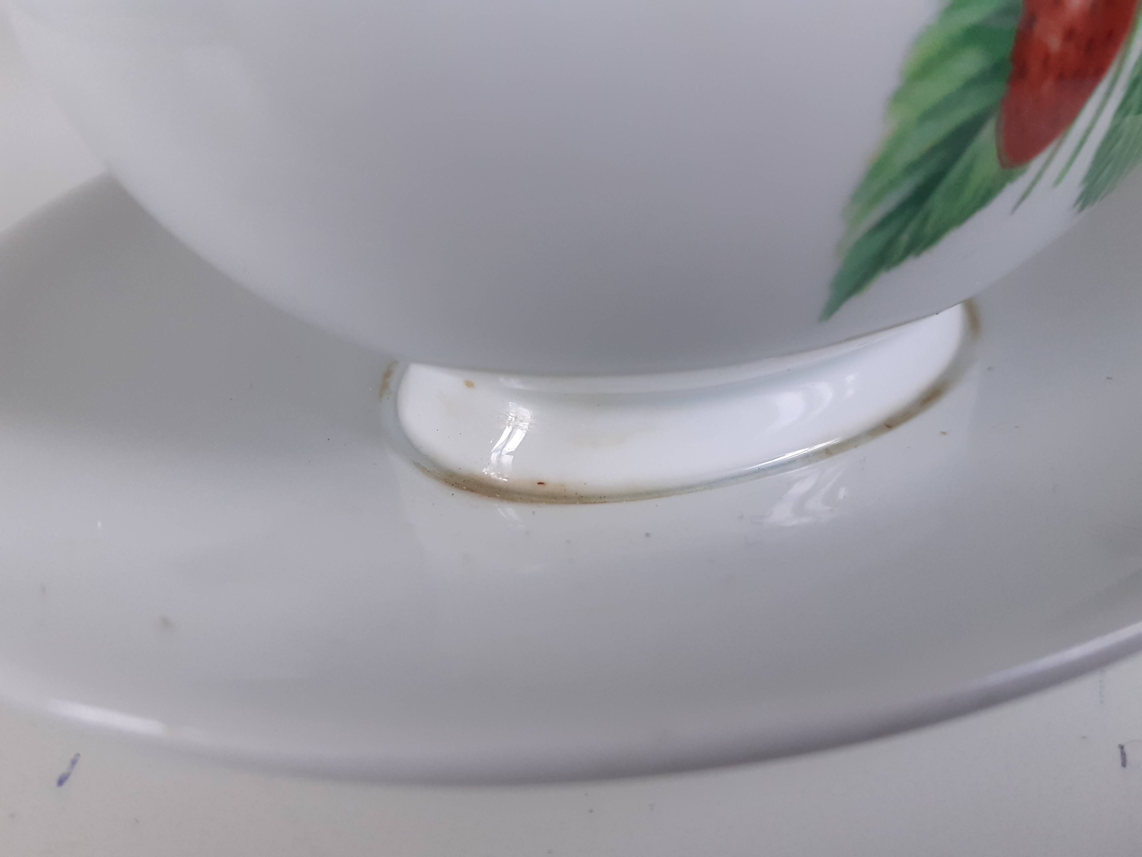 MUSTARD POT PORCELAIN FROM PARIS decor Wild Fruits