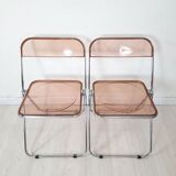 3 Plia chairs, designer Giancarlo Piretti for Anonima Castelli