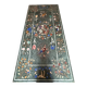Table d’exception en marbre vert incrusté de pierres – Pietra Dura d’Agra