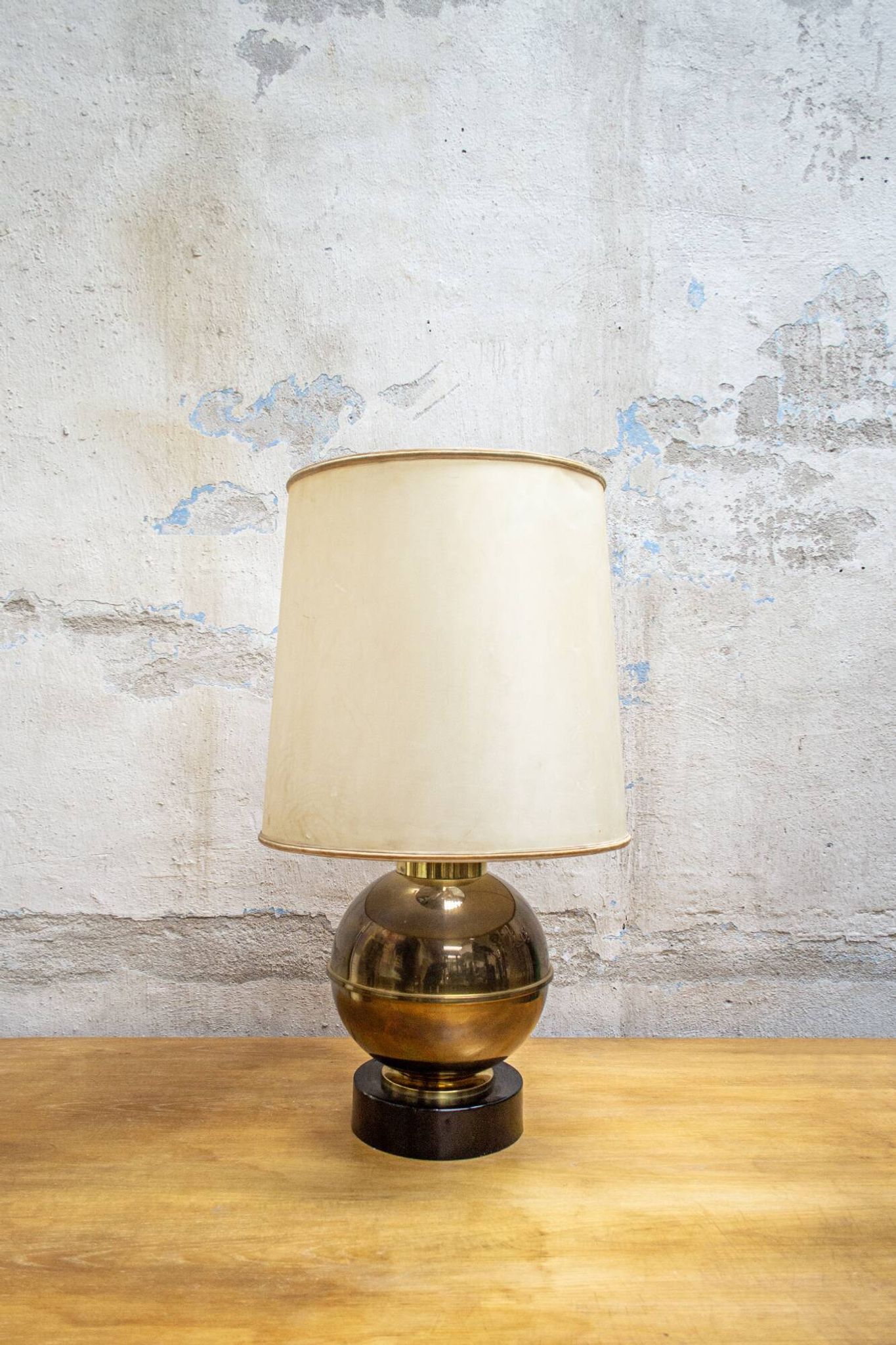 Lampada in ottone e smalto Italia Anni '40