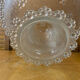 Masserini barocco cake dish cut glass moulded bead row vintage