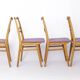Lot de 4 chaises de salle à manger vintage, années 1960-1970, style allemand du milieu du siècle moderne, en hêtre