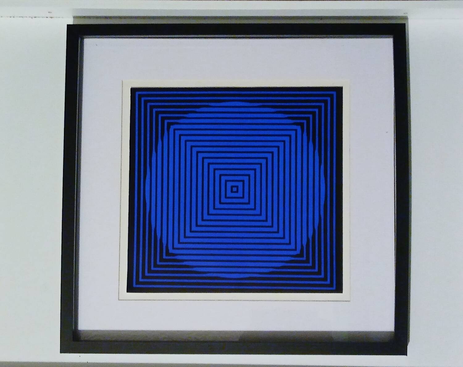 Tableau Vintage Art Optique - Victor Vasarely - Frame 40x40cm