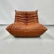 Togo Chair in Cognac Leather attributed to  Michel Ducaroy for Ligne Roset.