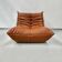 Togo Chair in Cognac Leather attributed to  Michel Ducaroy for Ligne Roset.