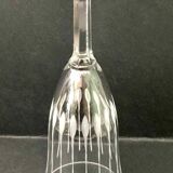 6 chiseled glass champagne flutes