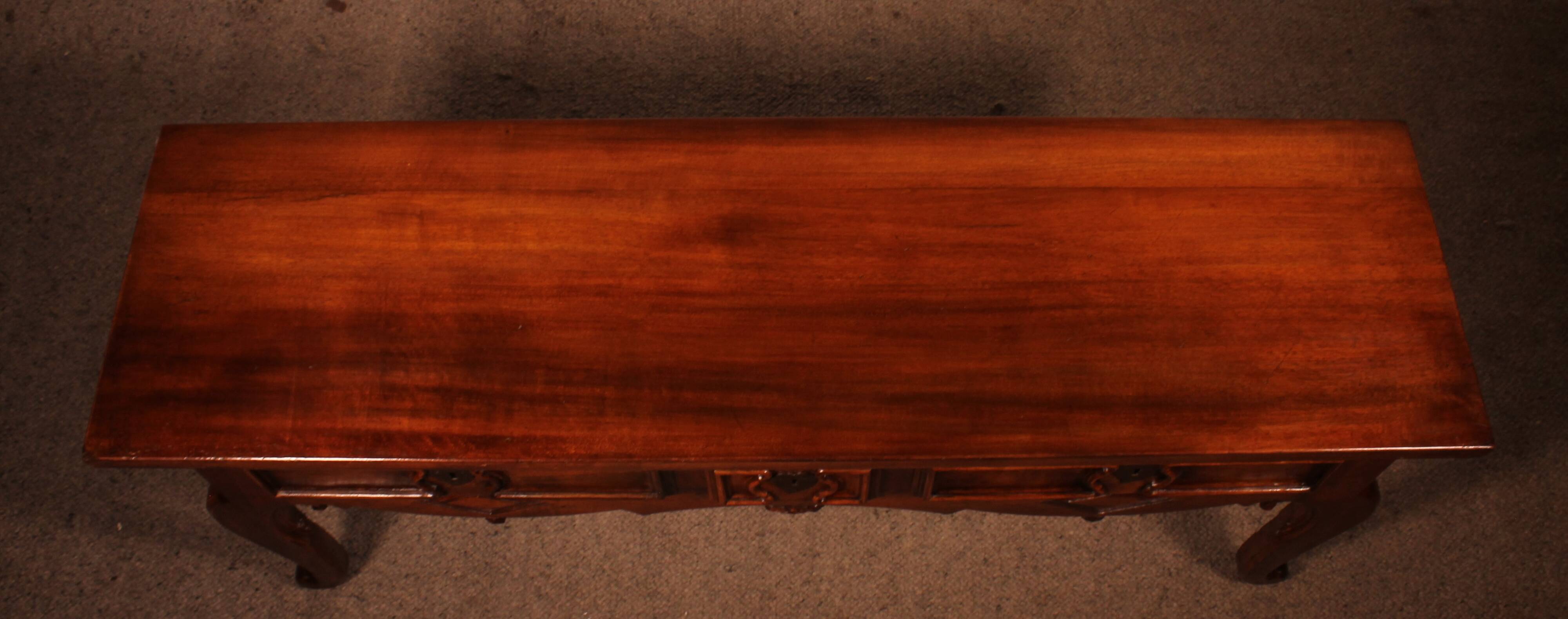 Louis XV Period Console Three Drawers - Spain - 18th Century